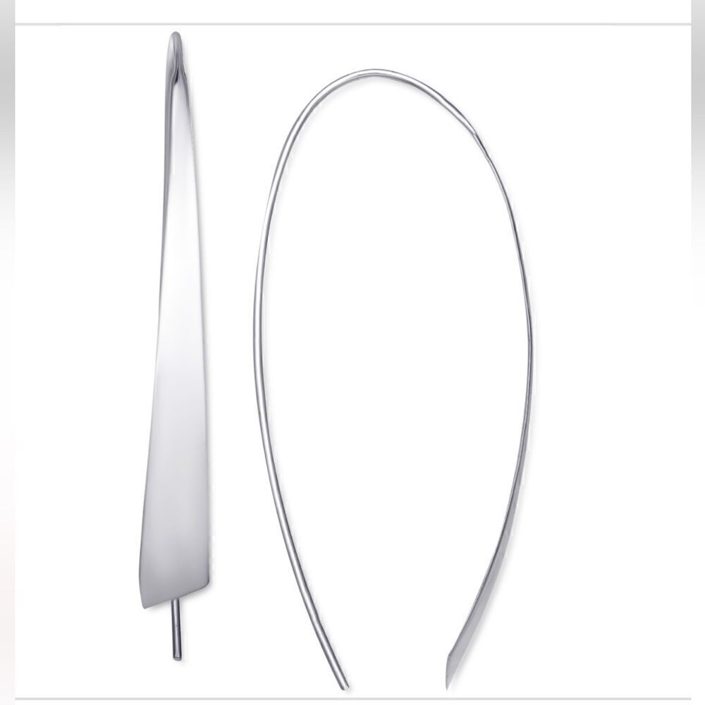 NWT Giani Bernini Graduated Flat Wire Threader Earrings in Sterling Silver